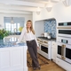 Kate Hudson makes a bold statement with CAFÉ Appliances in her blue jean baby kitchen