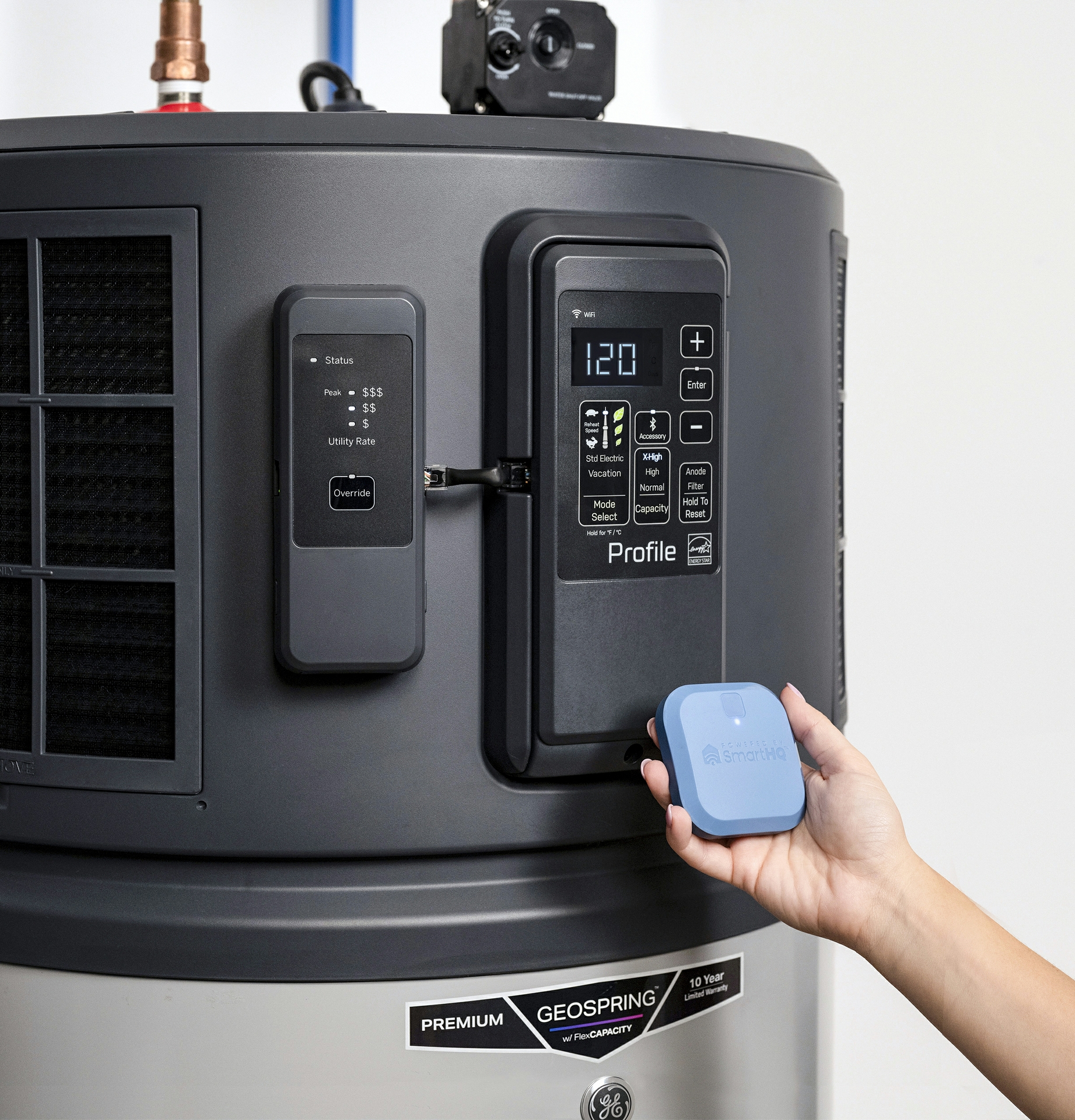 GE Profile GEOSPRING Smart Hybrid Water Heater with SmartHQ Leak Detection and Monitoring