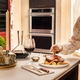 Monogram Small Oven with CookCam AI Technology and in-oven camera for remote monitoring.