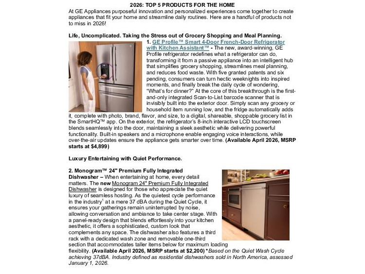 2026- TOP 5 PRODUCTS FOR THE HOME