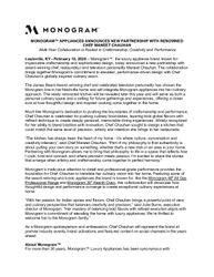 MONOGRAM APPLIANCES ANNOUNCES NEW PARTNERSHIP WITH RENOWNED CHEF MANEET CHAUHAN 