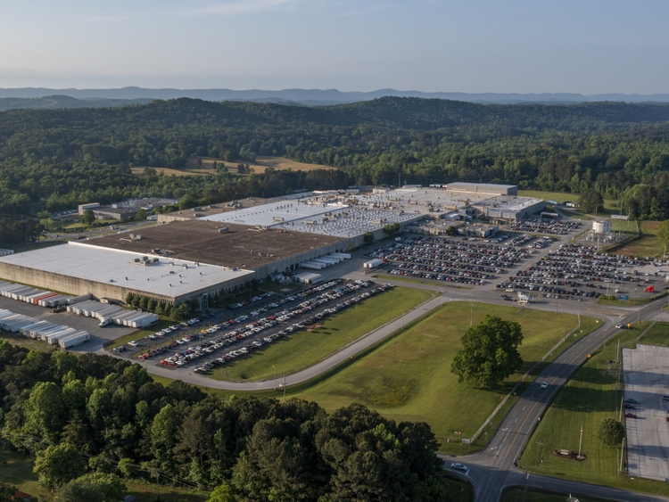 An aerial view of the Roper Corporation manufacturing facility in LaFayette GA