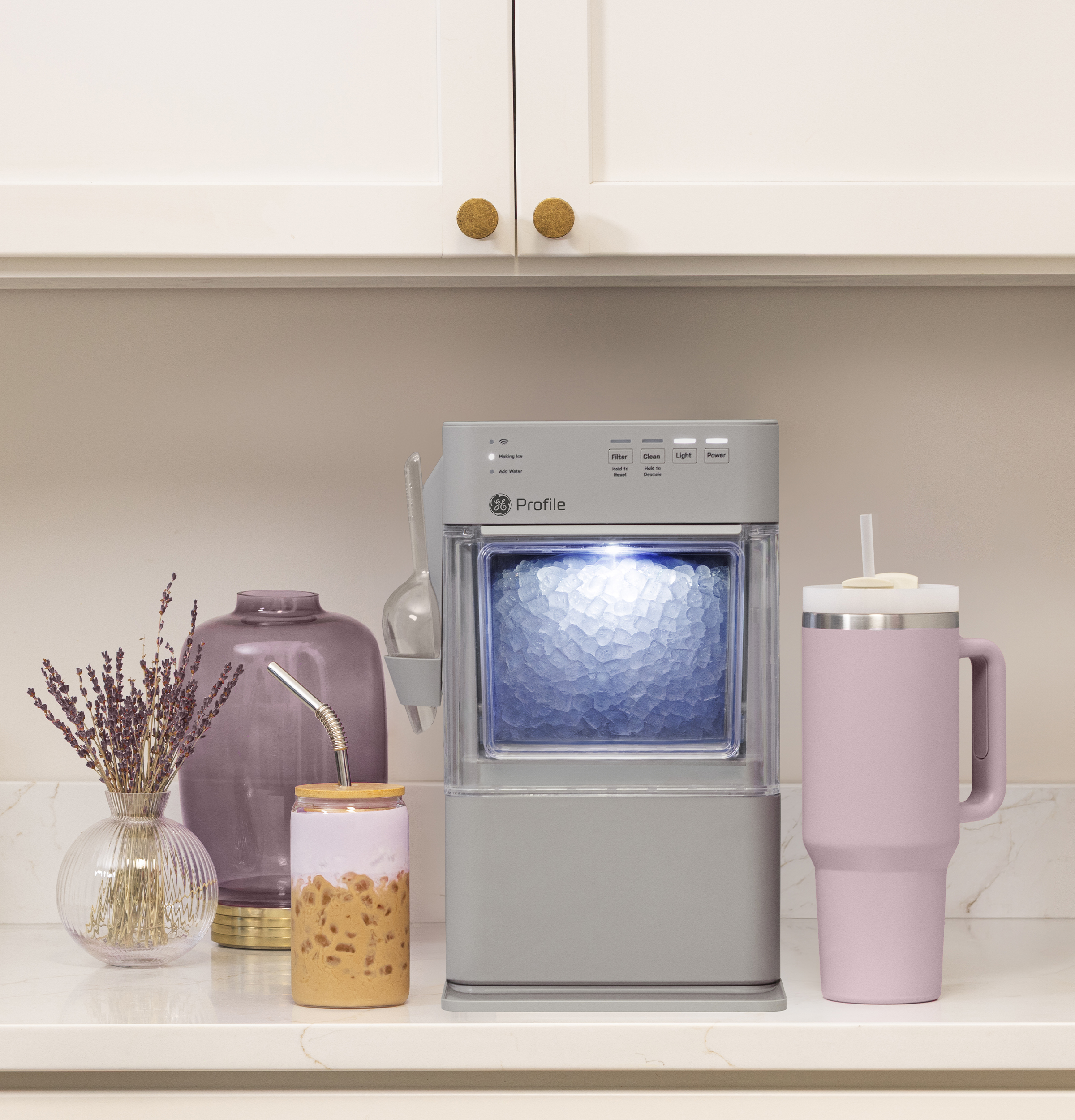 Stone Gray GE Profile Opal Mini nugget ice maker