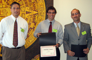 Scott McEntire, SNL; Alexander Leonard, UNM; Tariq Khraishi, Mechanical Engineering Professor, UNM