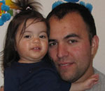 Jacobo Baca and daughter