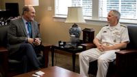 Rear Admiral Phillip G. Sawyer visits The University of New Mexico 