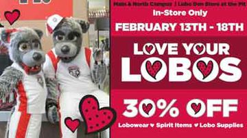 UNM Bookstores 'Love Your Lobos' sale Feb. 13 – 18