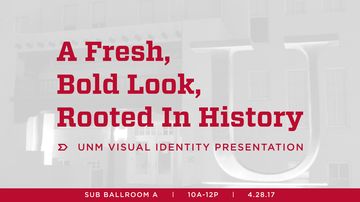 Visual Identity Committee presenting proposed new logo