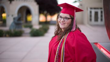 UNM senior overcomes brain cancer to graduate