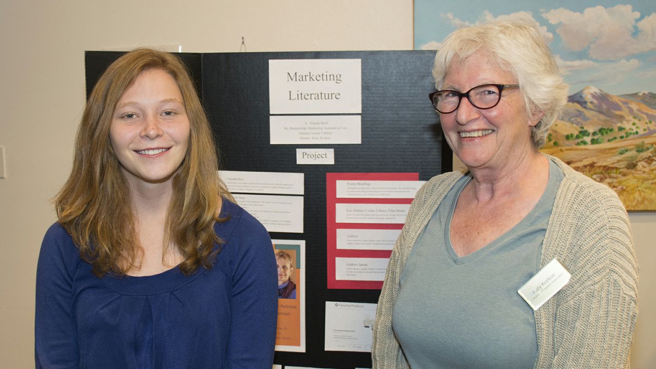 Niamh Short with mentor Katie Korkos