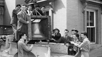 Why you should stop before walking past the bell in Smith Plaza