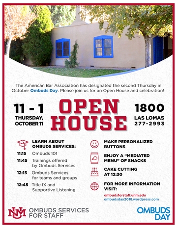 2018 Ombuds Open House Invitation