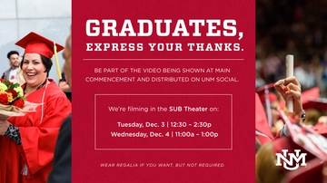UCAM seeks Dec. graduates for video
