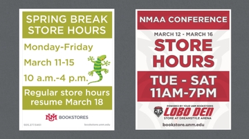 UNM Bookstores Spring Break hours