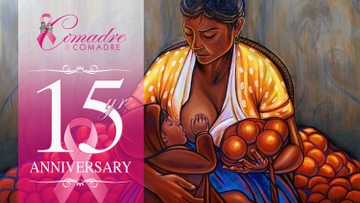 Artist Simon Silva gifts painting to the Comadre a Comadre program