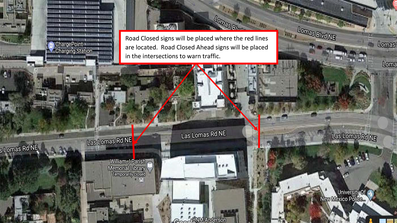 Las Lomas Road closure
