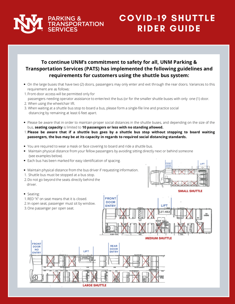PATS releases new guidelines for shuttle riders | UNM UCAM Newsroom