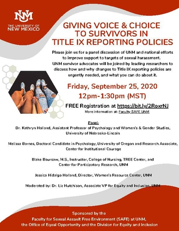 UNM Town Hall on Reporting Sept. 25  noon MST
