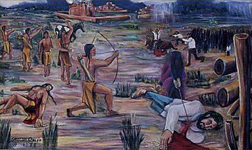 An artist's rendition of the Pueblo Revolt of 1680. Pueblo Revolt