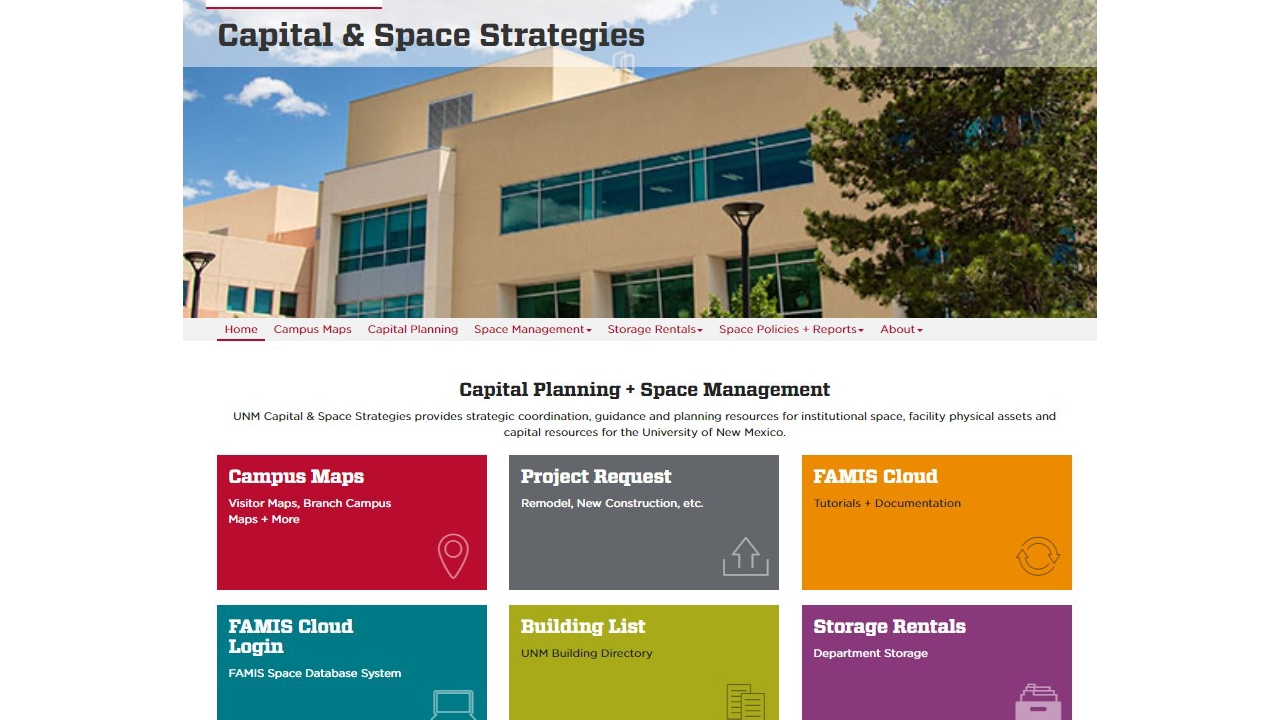 UNM Capital and Space Strategies rolls out new website | UNM UCAM Newsroom