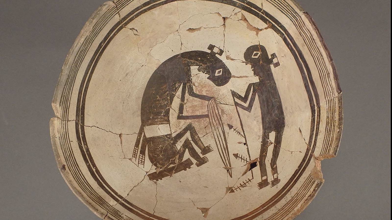 Mimbres bowl detail
