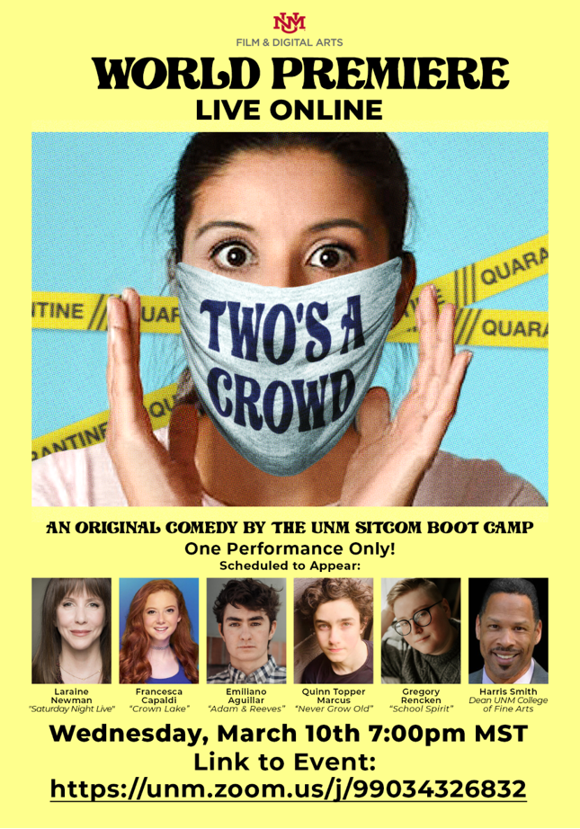 UNM Sitcom Boot Camp one-night only performance March 10 | UNM UCAM Newsroom