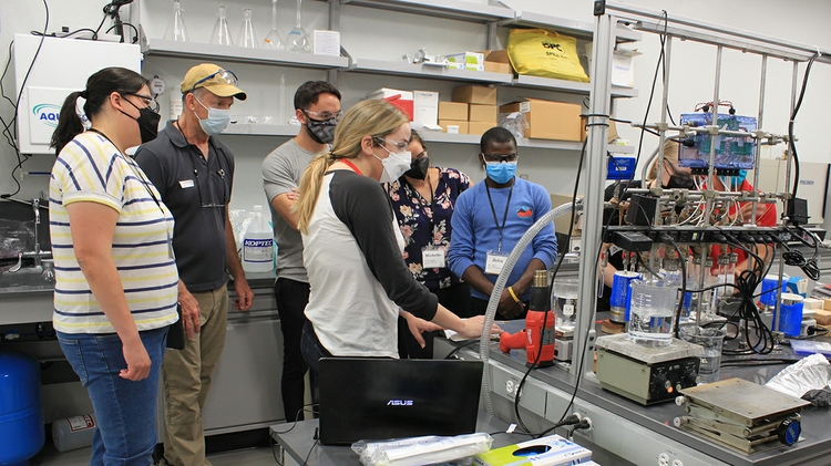 IsoCamp students conduct experiment