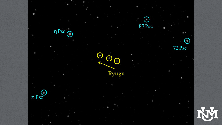 Photograph of Ryugu using the Star Tracker