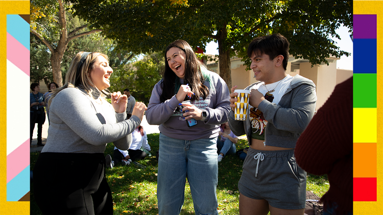 Students enjoying event 
