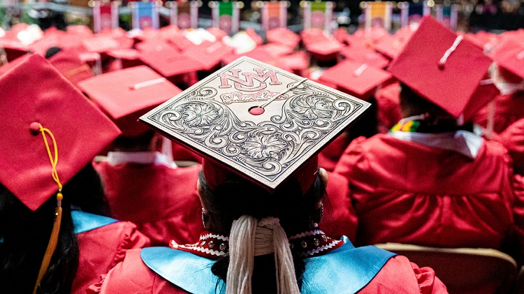 Elaborate cap decoration.  