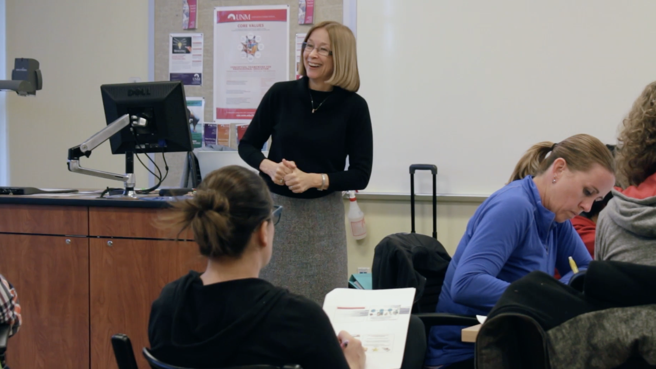 Copeland teaches class for ABA certificate. 