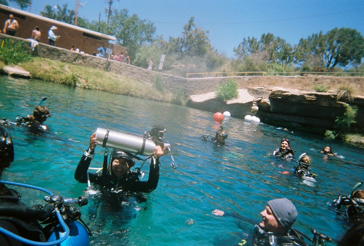 Scuba diving  with OAC at Blue Hole
