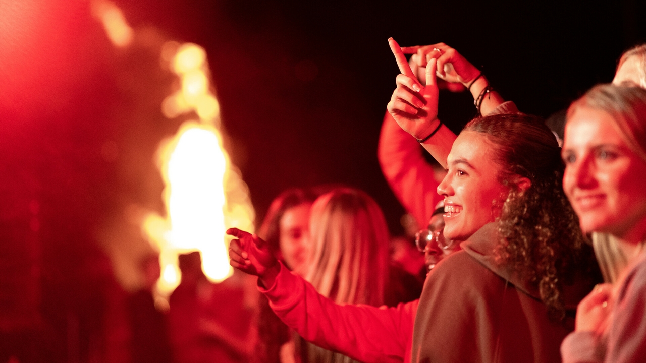 Red Rally Crowd Students prep to reignite tradition at Red Rally 20th anniversary | UNM ...