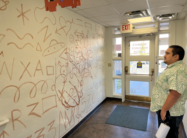 Mural sketch on display