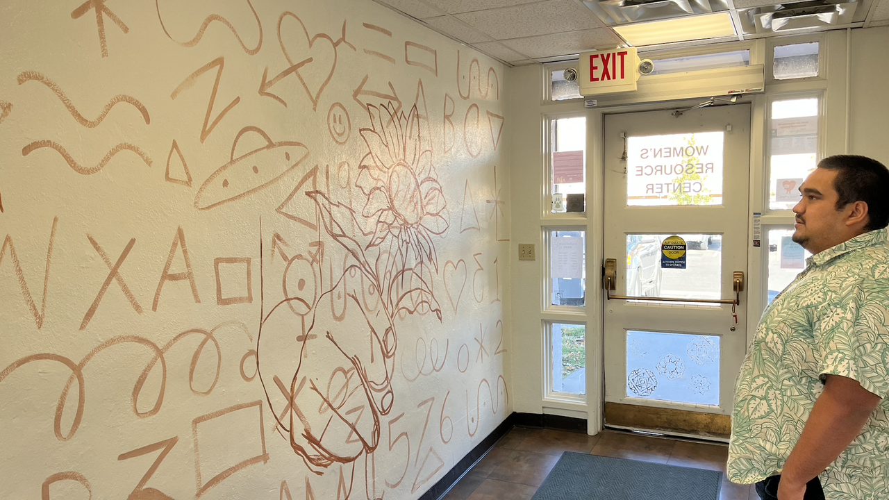 Mural sketch on display