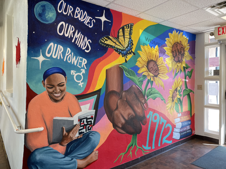 Finished mural at Women's Resource Center