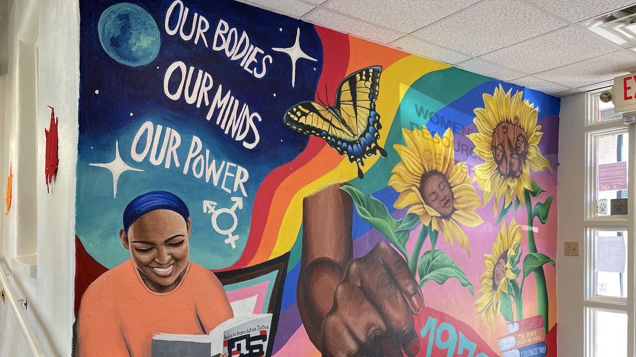 Finished mural at Women's Resource Center