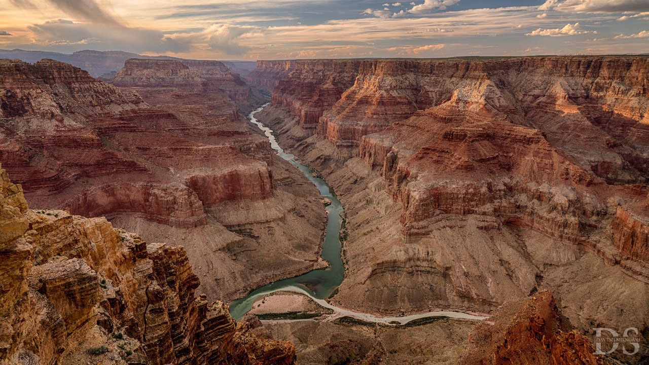 Colorado River winding through 