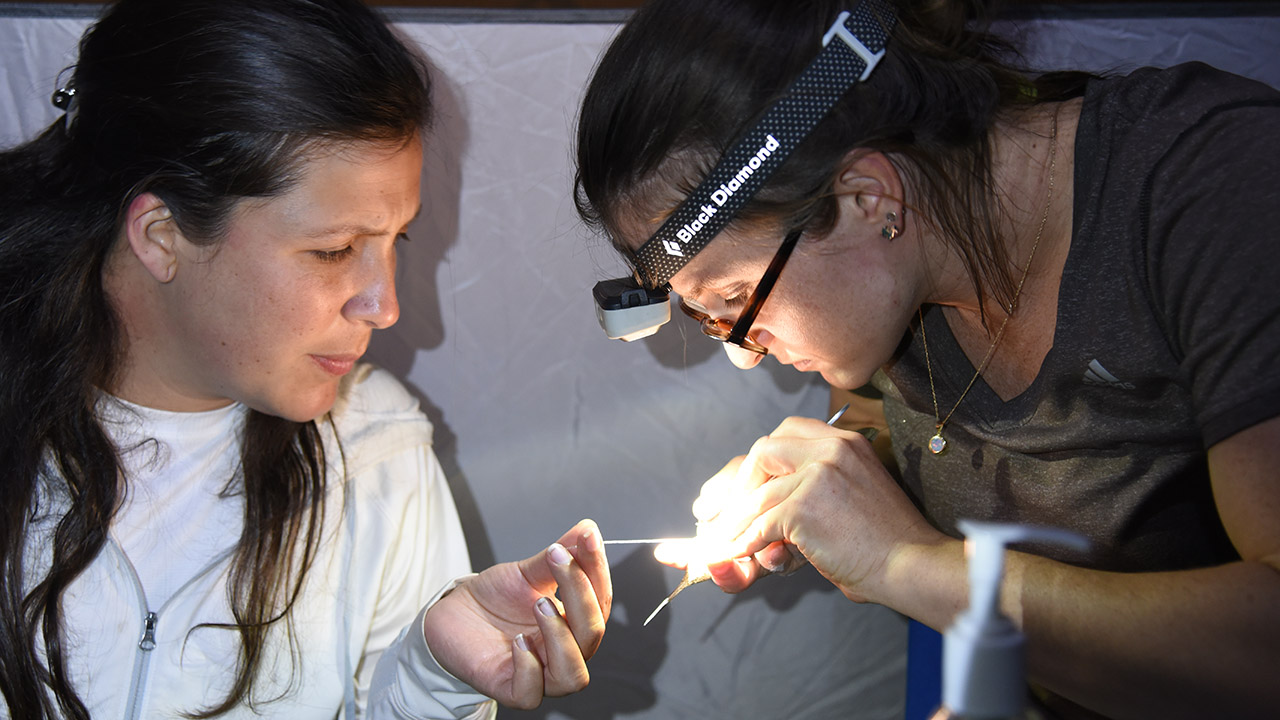 Jessie Williamson (r.) and co-author 