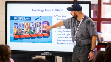 UNM student collaborates on art project with local elementary school, City of Albuquerque