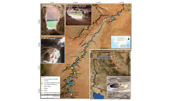 Extent of Nankoweap paleolake in Marble Canyon. 