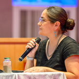 Myrriah Gomez with sand_