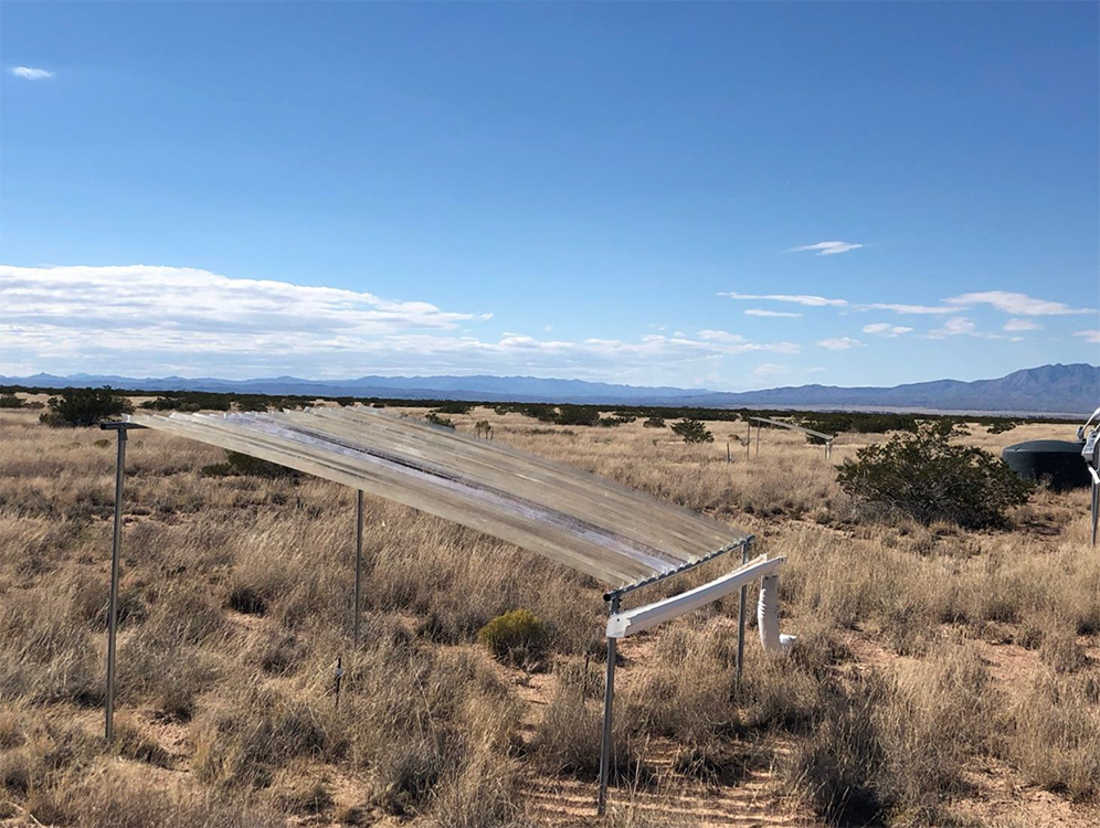 A shelter at the Sevilleta Long-Term Ecological Research located south of Albuquerque. Photo credit: University of New Mexico. Ohlert shelters at SEV copy1