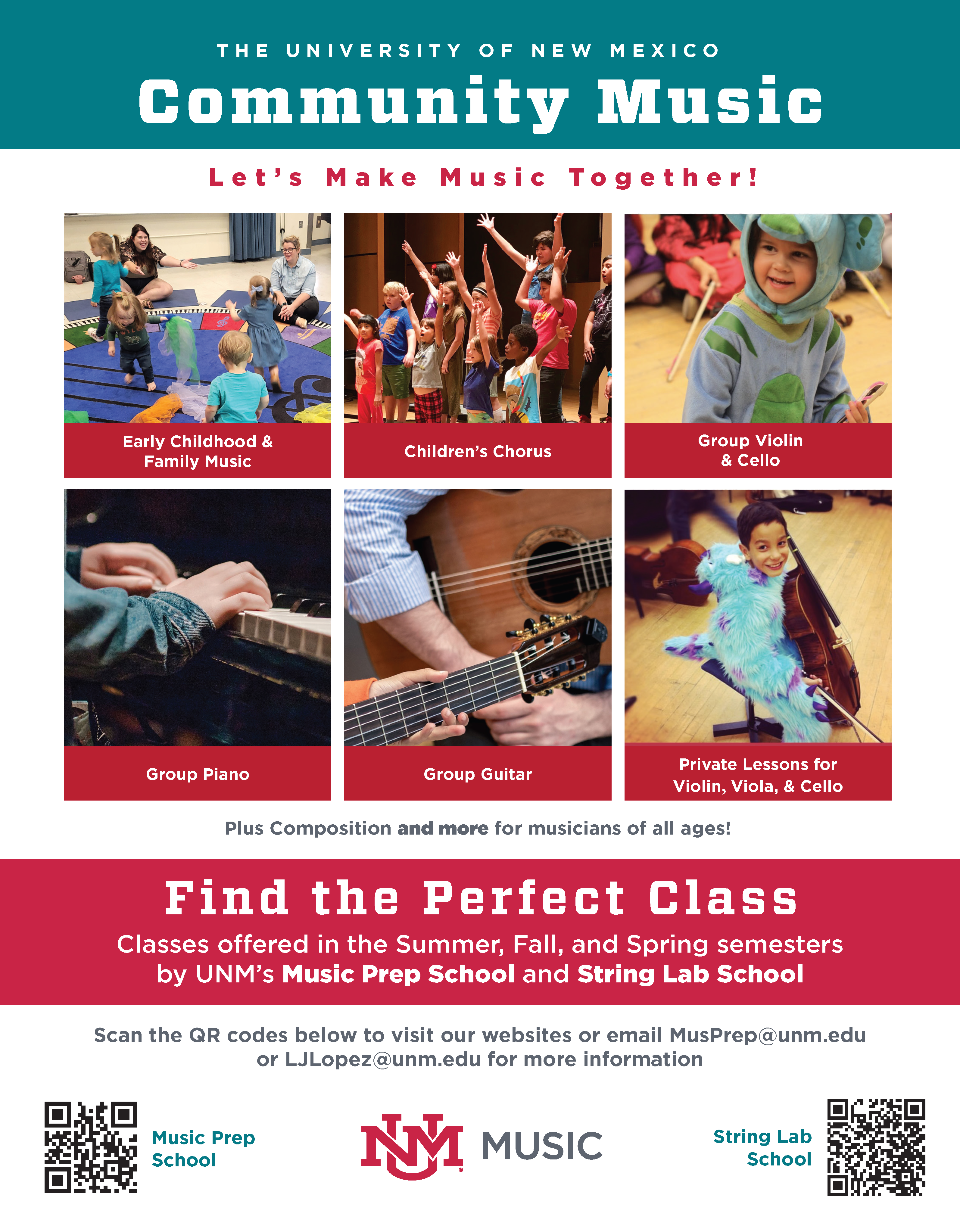 SP26 Community Music flyer