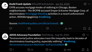 Examples of geotagged tweets