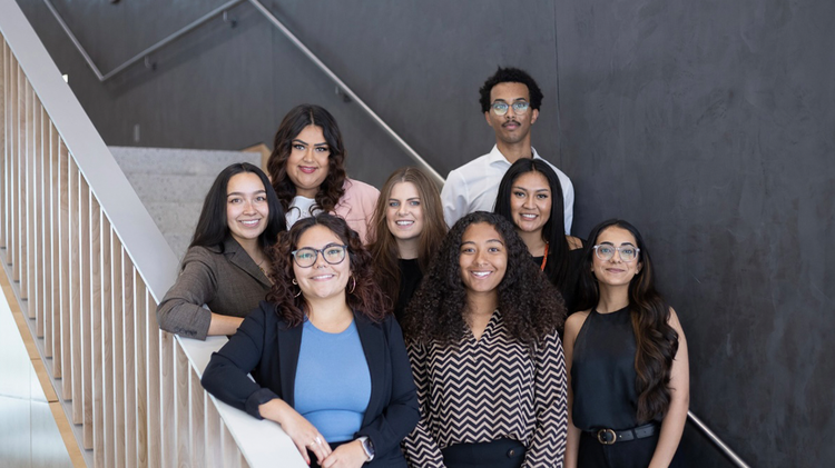 Perales with other student leaders from SEED