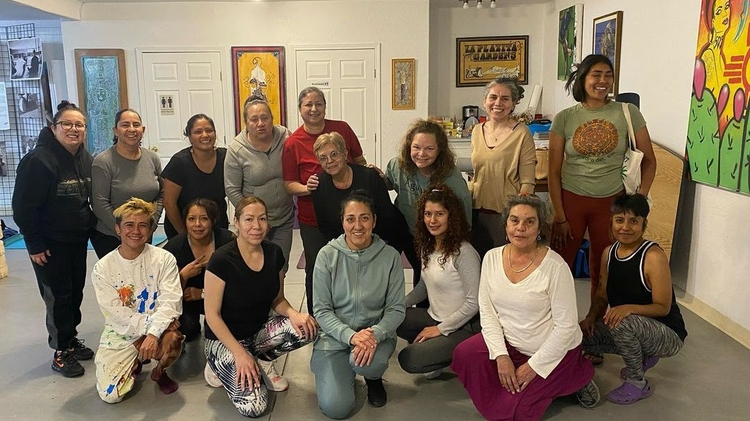 Yoga class with Soutwest Organizing Project