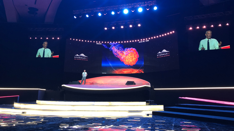Boslough at Starmus presentation in Armenia in 2022