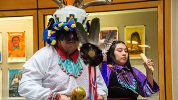 The Cellicion Zuni Dancers perform 