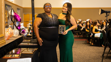 Patricia Lott from UNM Student Activities office and Melany Torre, Kappa Delta Chi Sorority, Inc.